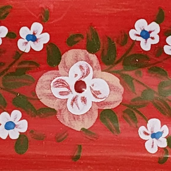 Handcrafted Ceramic Red Salt And Pepper Shakers With Caddy - Picture 8 of 16